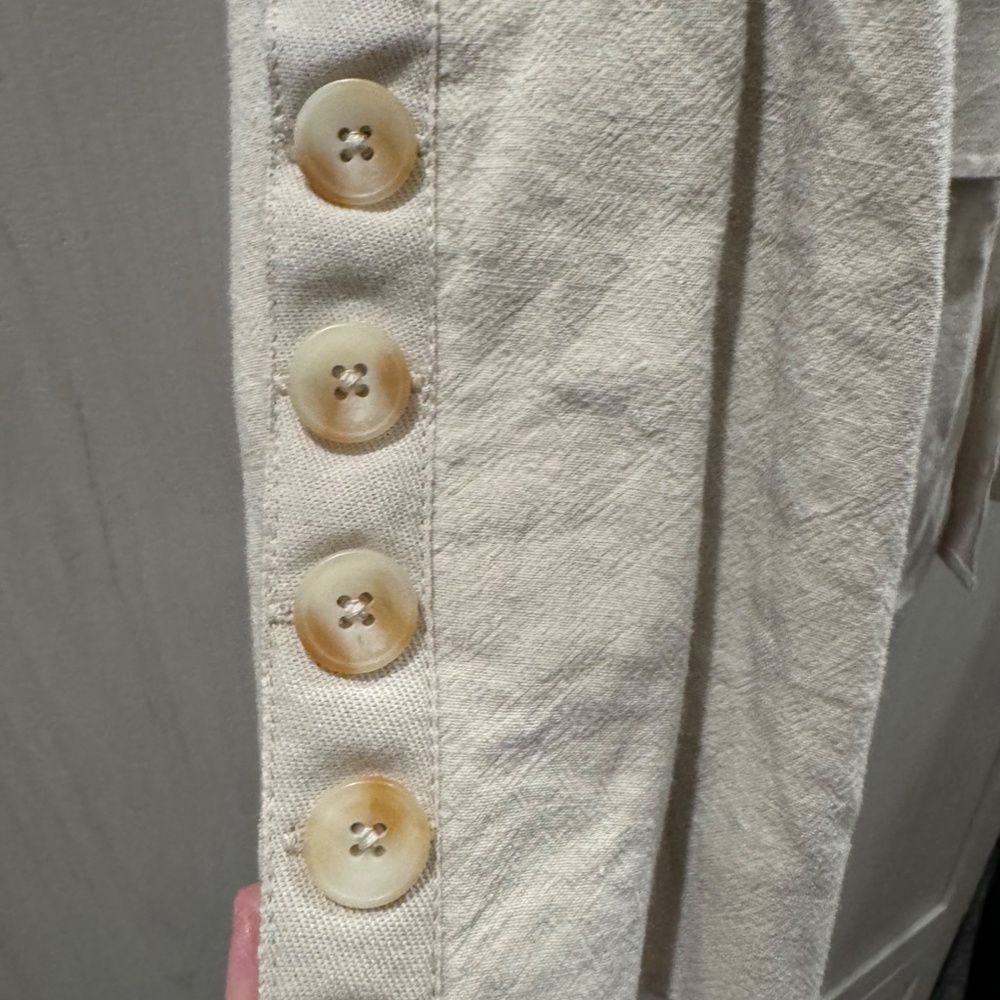 Free People Olivia Linen Blazer Cream Jacket size XS NWOT - Picture 3 of 8